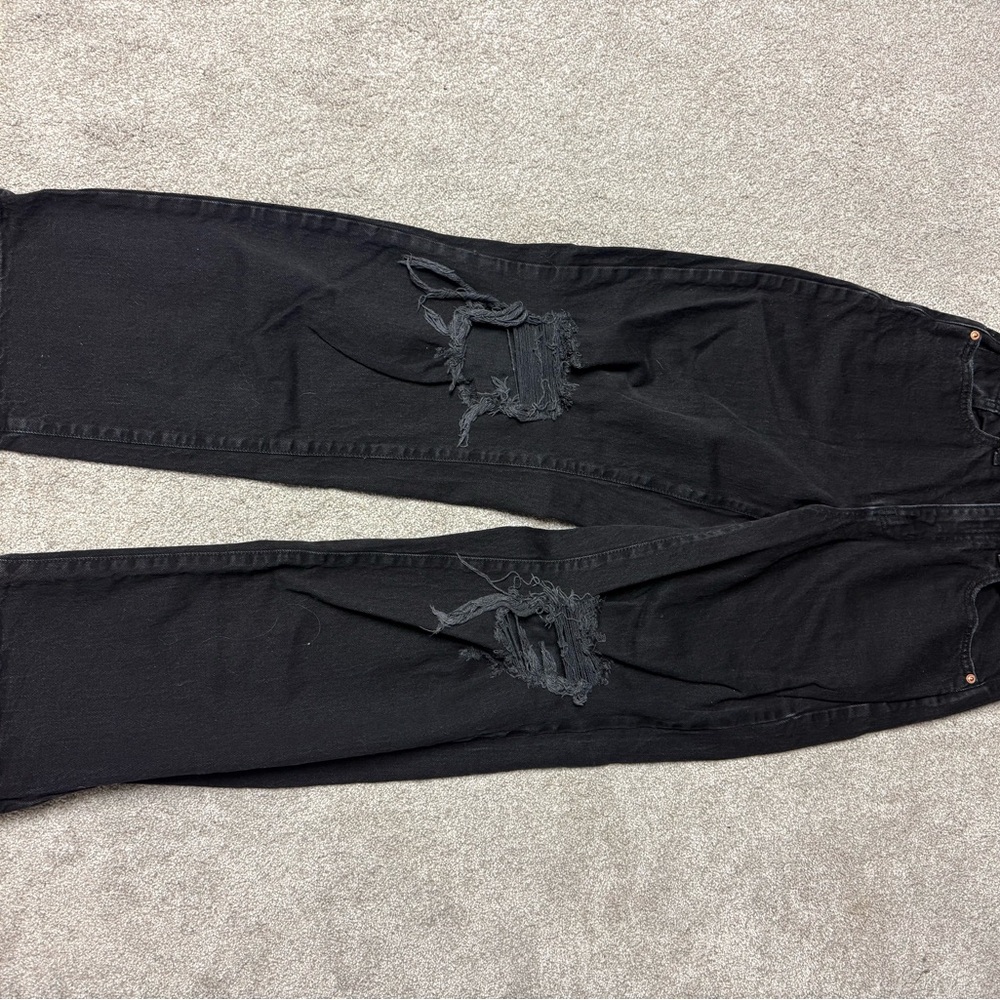 Wild Fable Black Distressed Flare Jeans